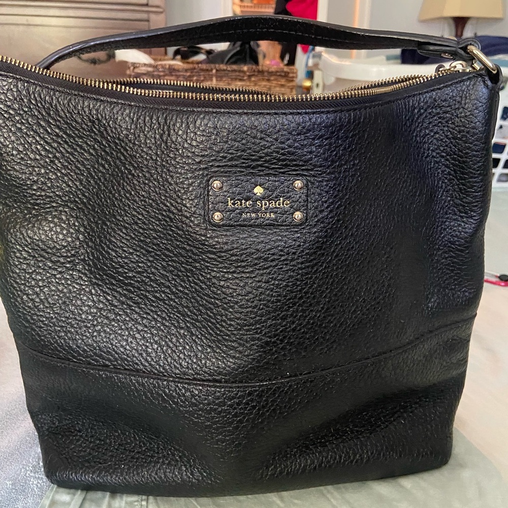Black leather Kate spade bag